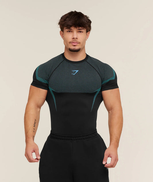 GYMSHARK/ONYX5 Short-Sleeve Compression Training Shirt
