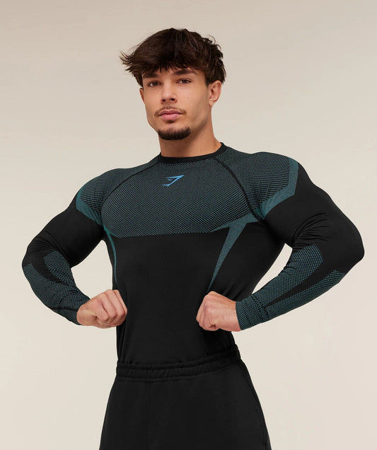 GYMSHARK/ONYX5 Long-Sleeve Compression Training Shirt